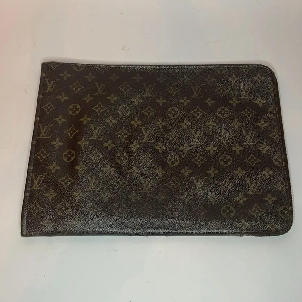 Louis Vuitton Pouch Document Holder 1988 Louis Vuitton Clutch LV Monogram Bag